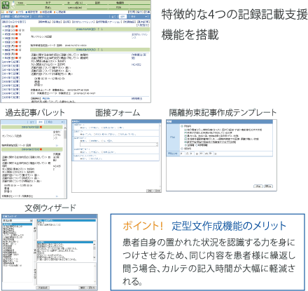 カルテ記載時の入力負担を最大限軽減。